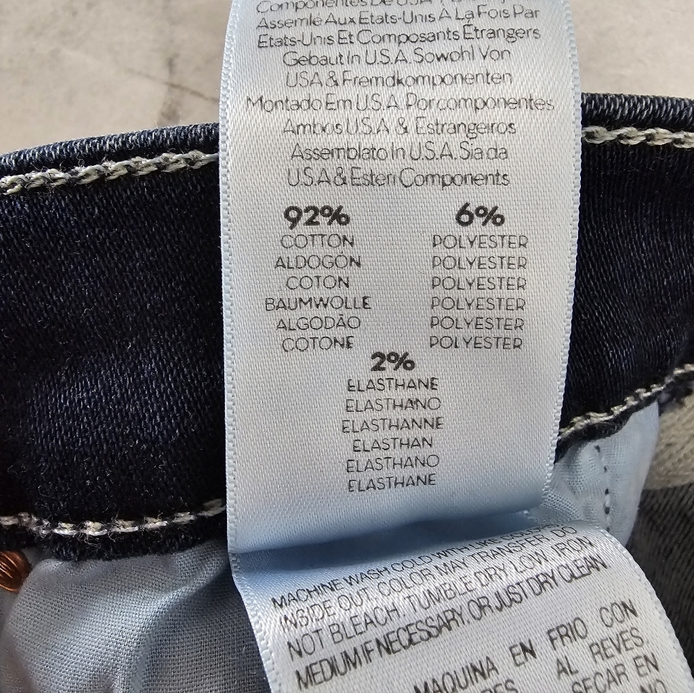 MOTHER The Swooner Ankle High Rise Dark Blue Skinny Jeans 27 Preowned - Picture 11 of 11